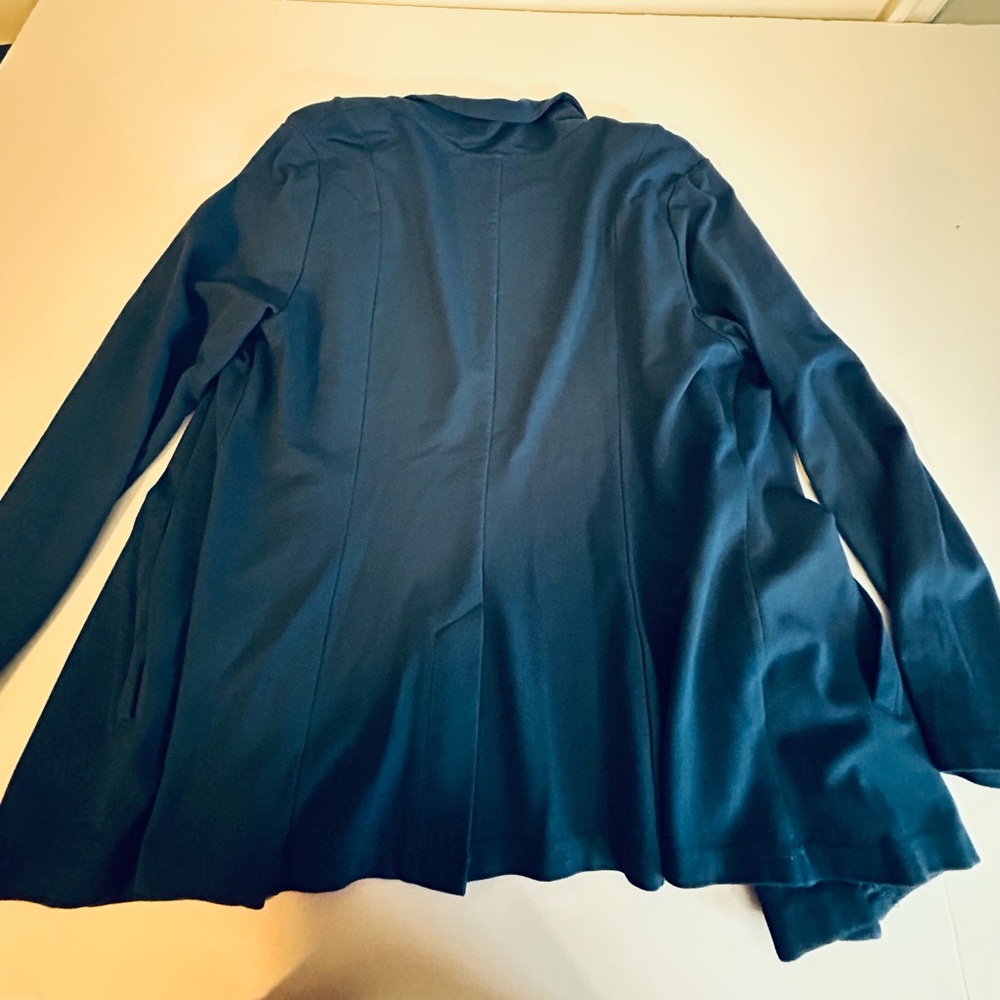 Jockey Women's Navy Knit Open Cardigan Blazer - Picture 5 of 7